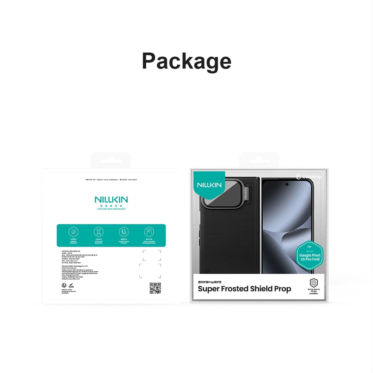 قاب کمرا استند شفاف Google Pixel 10 Pro Fold مارک نیلکین مدل Super Frosted Shield Fold — تصویر ۲