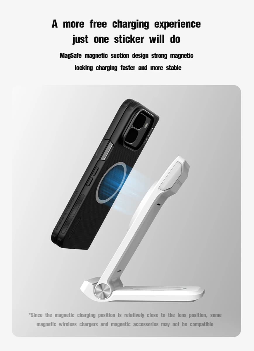 قاب مگنتی کمرا استند شفاف Google Pixel 10 Pro Fold مارک نیلکین مدل Super Frosted Shield Fold Magnetic — تصویر ۵