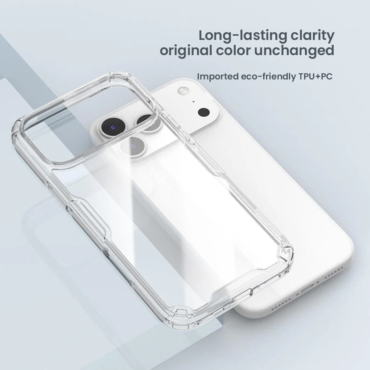 قاب شفاف iPhone 17 Pro Max مارک نیلکین مدل Nature TPU Pro — تصویر ۳