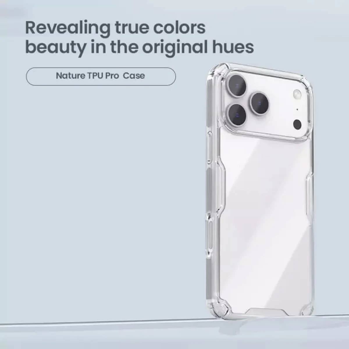 قاب شفاف iPhone 17 Pro Max مارک نیلکین مدل Nature TPU Pro — تصویر ۷