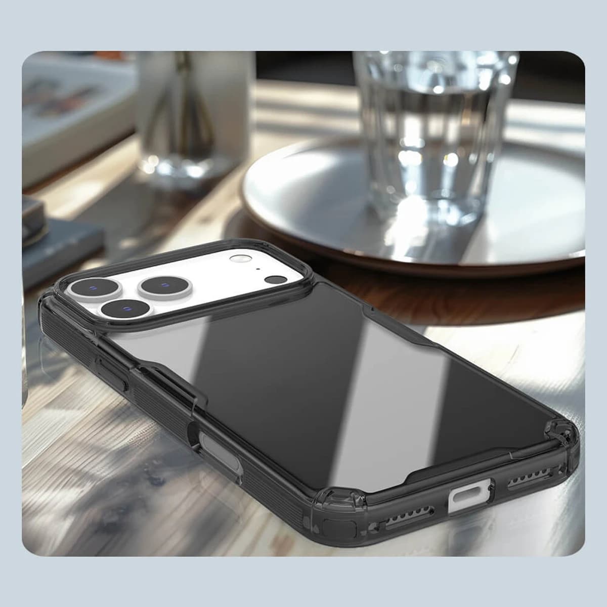 قاب شفاف iPhone 17 Pro Max مارک نیلکین مدل Nature TPU Pro — تصویر ۸