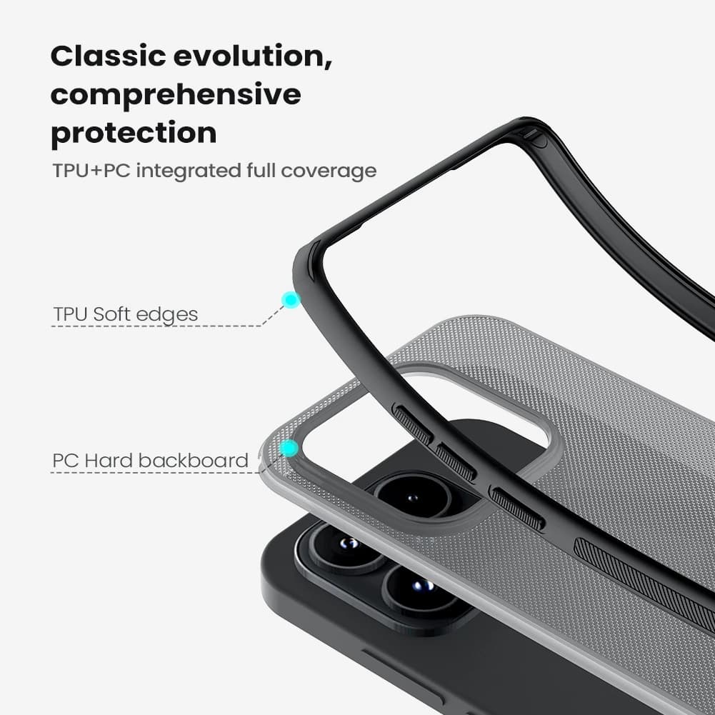 قاب ضدضربه دودی Xiaomi 17 مارک نیلکین مدل Super Frosted Shield Pro Clear — تصویر ۴