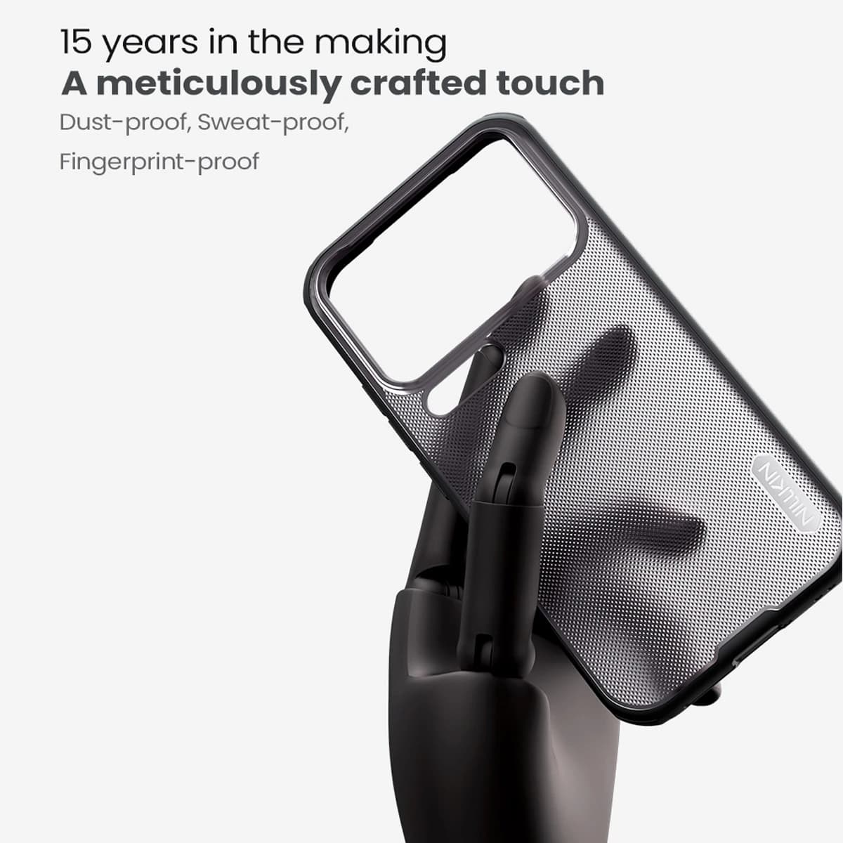 قاب ضدضربه دودی Xiaomi 17 Pro Max مارک نیلکین مدل Super Frosted Shield Pro Clear — تصویر ۸