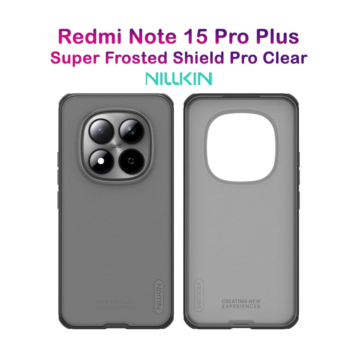 قاب ضدضربه دودی Xiaomi Redmi Note 15 Pro Plus مارک نیلکین مدل Super Frosted Shield Pro Clear — تصویر ۹