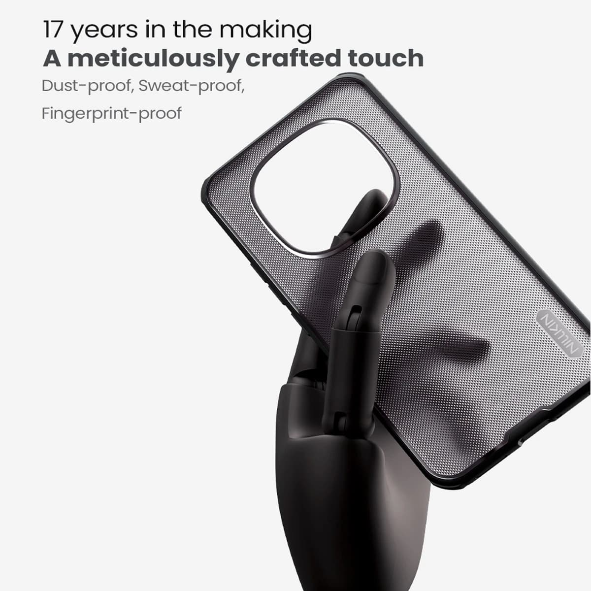 قاب ضدضربه دودی Xiaomi Redmi Note 15 Pro Plus مارک نیلکین مدل Super Frosted Shield Pro Clear — تصویر ۸
