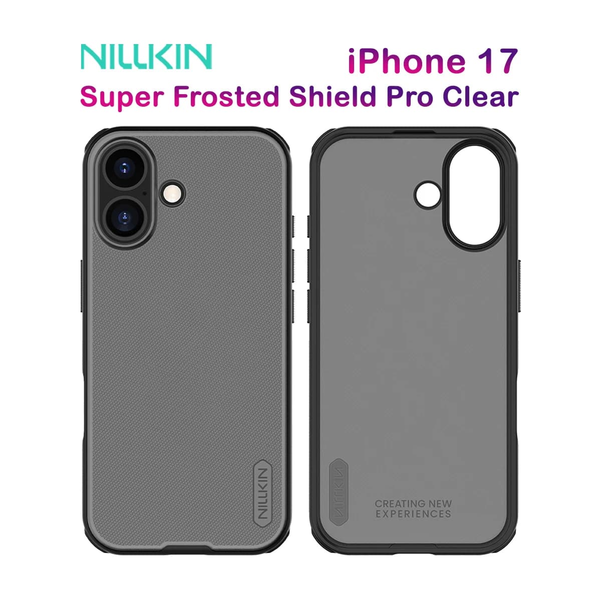 قاب دودی ضدضربه iPhone 17 مارک نیلکین مدل Super Frosted Shield Pro Clear — تصویر ۹