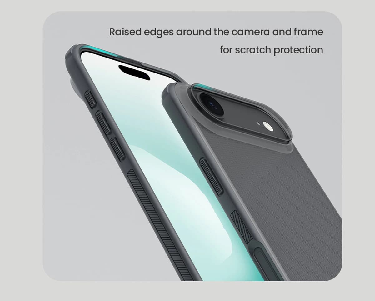 قاب دودی ضدضربه iPhone 17 Air مارک نیلکین مدل Super Frosted Shield Pro Clear — تصویر ۶