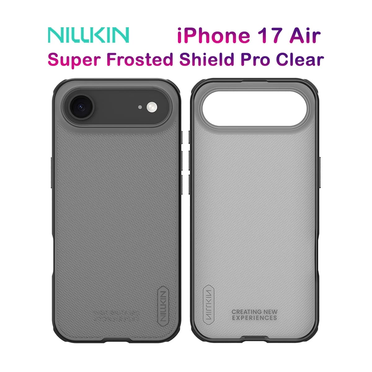قاب دودی ضدضربه iPhone 17 Air مارک نیلکین مدل Super Frosted Shield Pro Clear