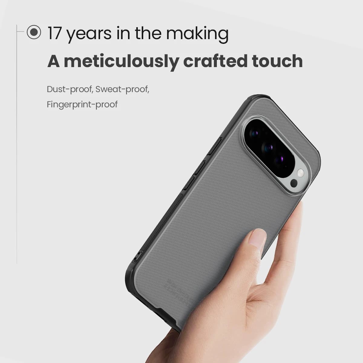 قاب ضدضربه دودی Google Pixel 10 Pro مارک نیلکین مدل Super Frosted Shield Pro Clear — تصویر ۲