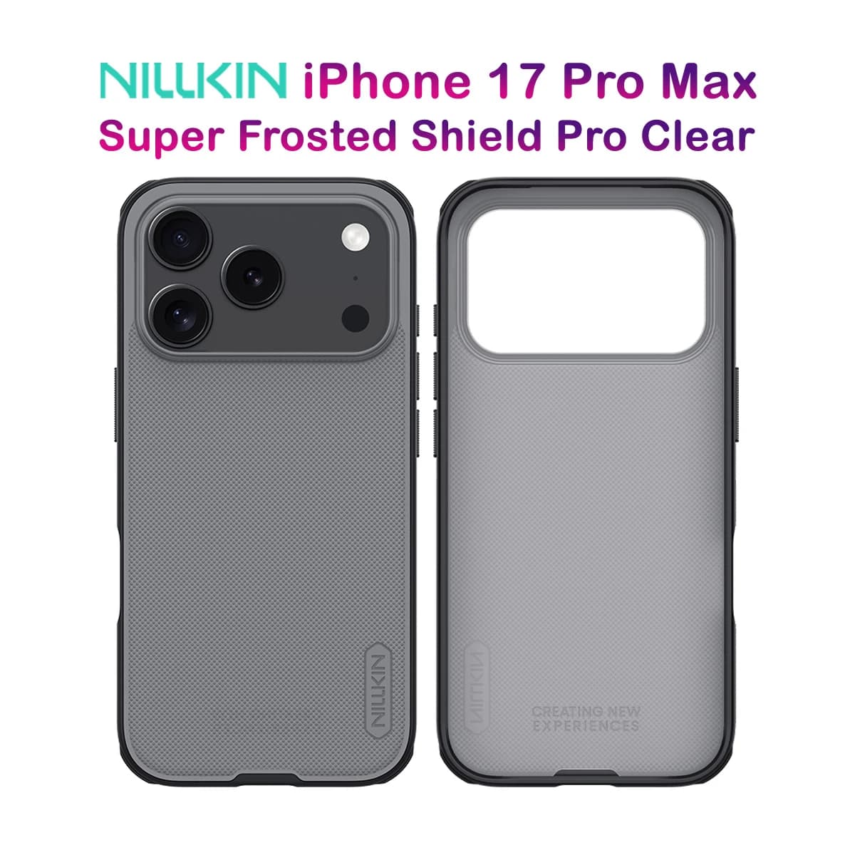 قاب دودی ضدضربه iPhone 17 Pro Max مارک نیلکین مدل Super Frosted Shield Pro Clear — تصویر ۹