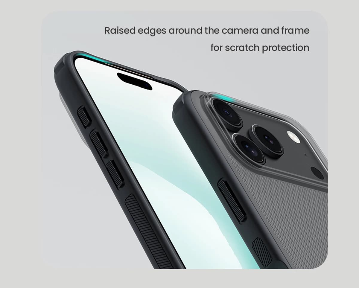 قاب دودی ضدضربه iPhone 17 Pro Max مارک نیلکین مدل Super Frosted Shield Pro Clear — تصویر ۸
