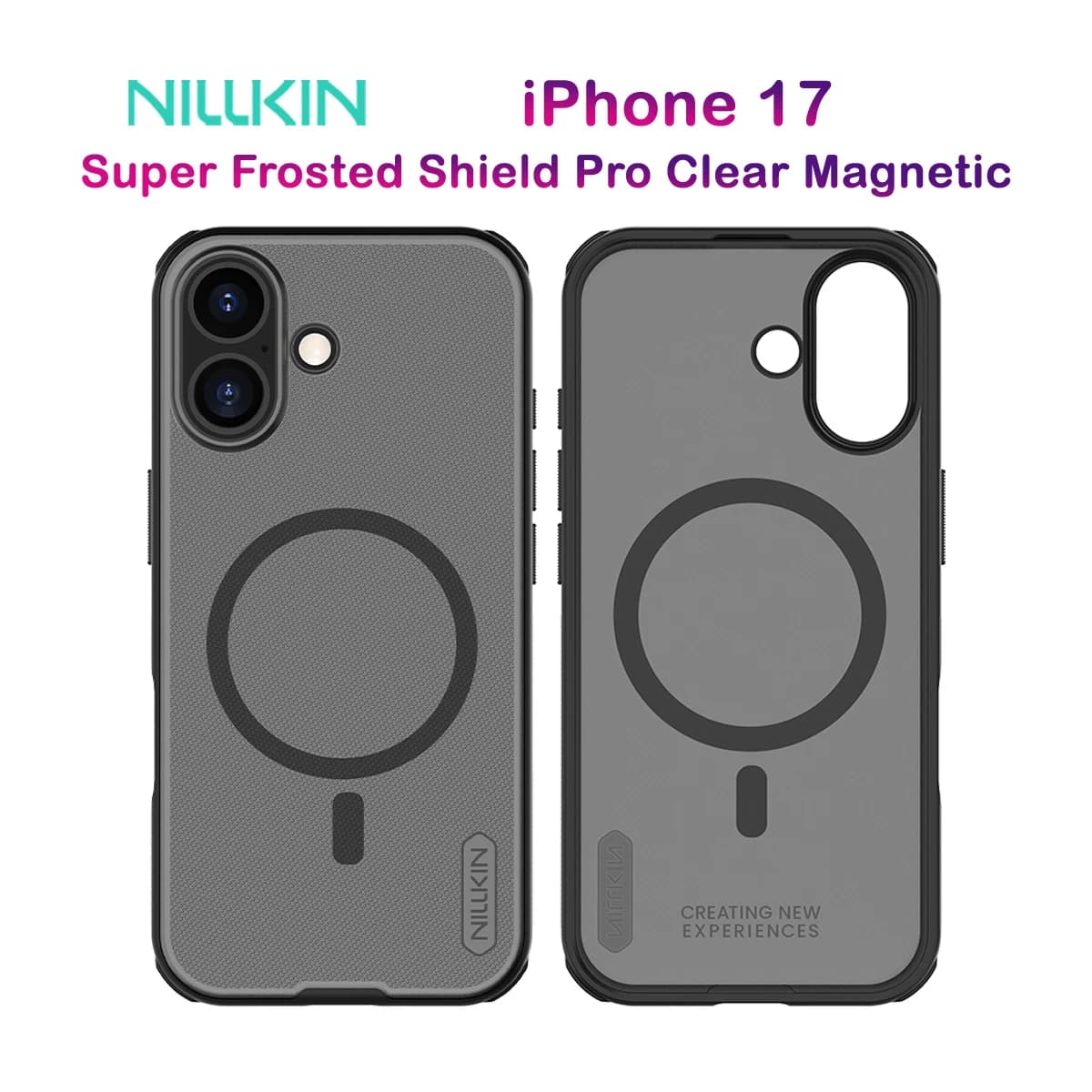 قاب دودی ضدضربه مگ سیف iPhone 17 مارک نیلکین مدل Super Frosted Shield Pro Clear Magnetic — تصویر ۹