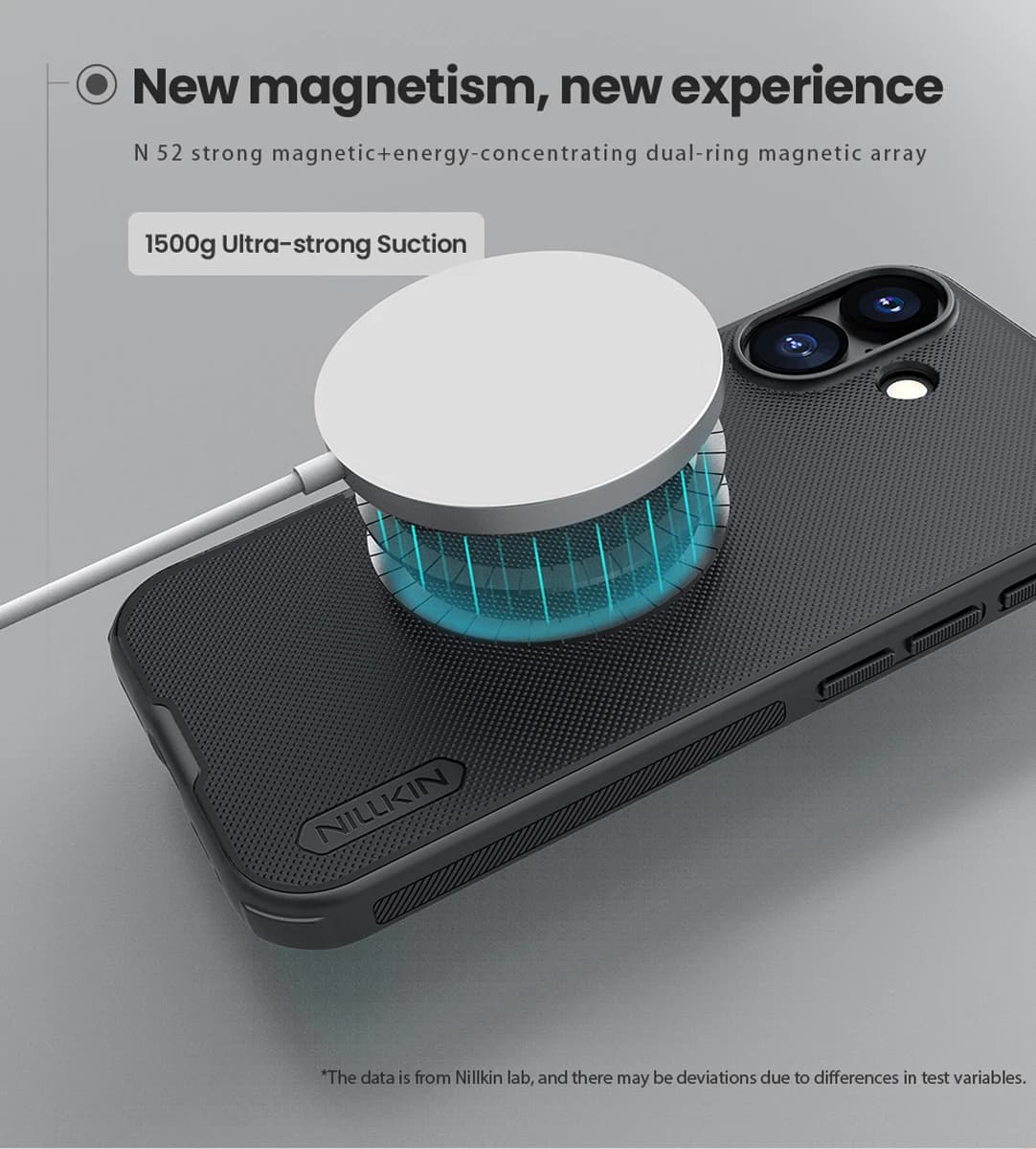 قاب ضد ضربه مگنتی iPhone 17 مارک نیلکین مدل Super Frosted Shield Pro Magnetic — تصویر ۵