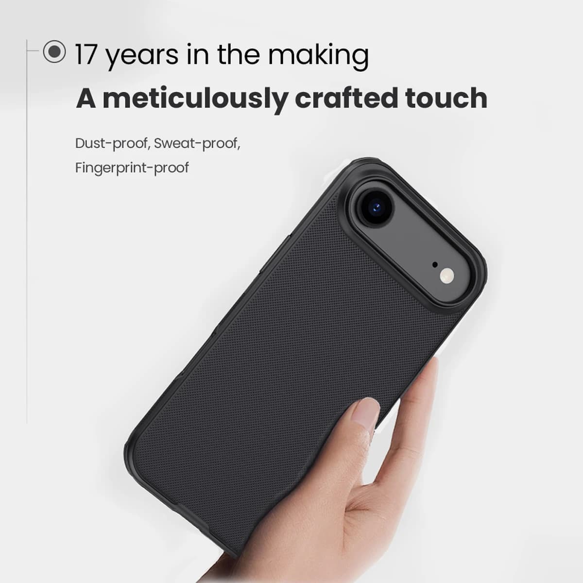قاب ضد ضربه مگنتی iPhone 17 Air مارک نیلکین مدل Super Frosted Shield Pro Magnetic — تصویر ۴