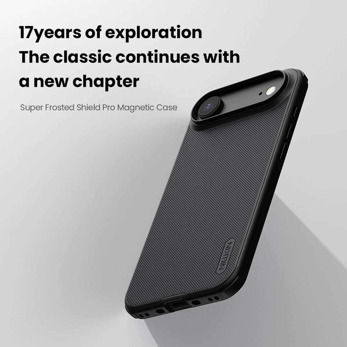 قاب ضد ضربه مگنتی iPhone 17 Air مارک نیلکین مدل Super Frosted Shield Pro Magnetic — تصویر ۷