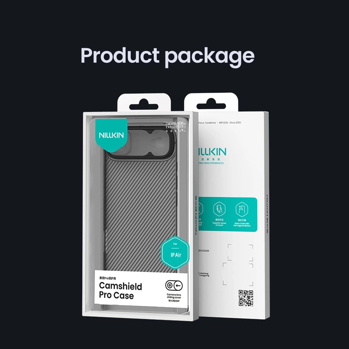 گارد ضد ضربه دودی iPhone 17 Air مارک نیلکین مدل Camshield Pro Clear — تصویر ۲
