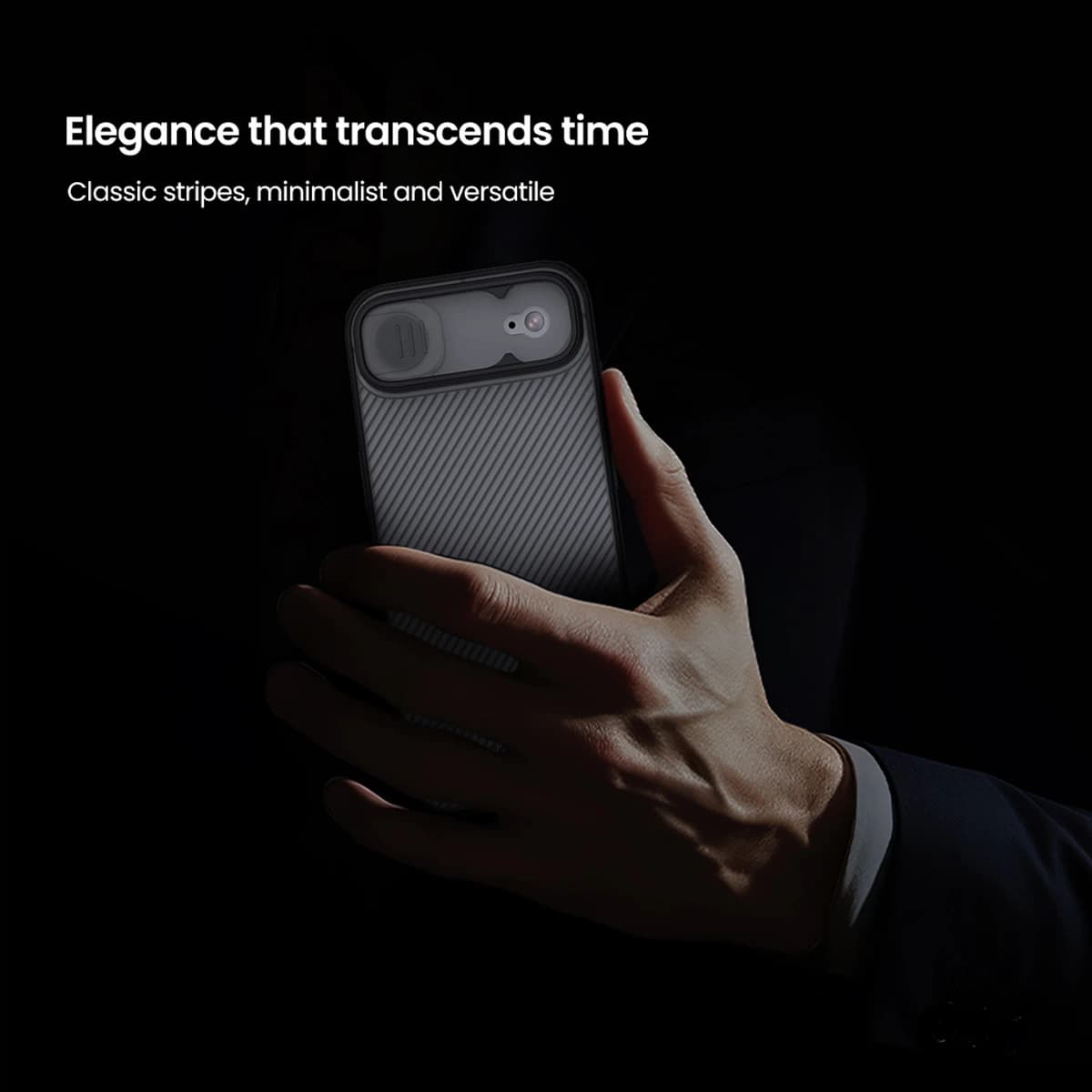 گارد ضد ضربه دودی iPhone 17 Air مارک نیلکین مدل Camshield Pro Clear — تصویر ۸