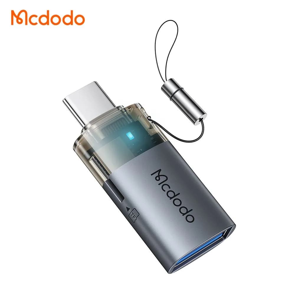 مبدل دوکاره مکدودو مدل Mcdodo OT-7600 سری USB-C و USB-A با درگاه کارت حافظه — تصویر ۸
