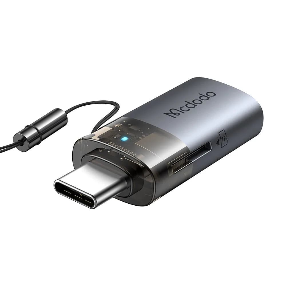 مبدل دوکاره مکدودو مدل Mcdodo OT-7600 سری USB-C و USB-A با درگاه کارت حافظه — تصویر ۶