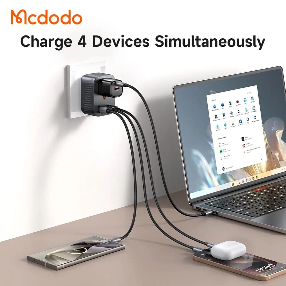 تبدیل برق 3 شاخه به 2 شاخه و شارژر دیواری 20 وات برند مک دودو مدل Mcdodo CP-0750 — تصویر ۸