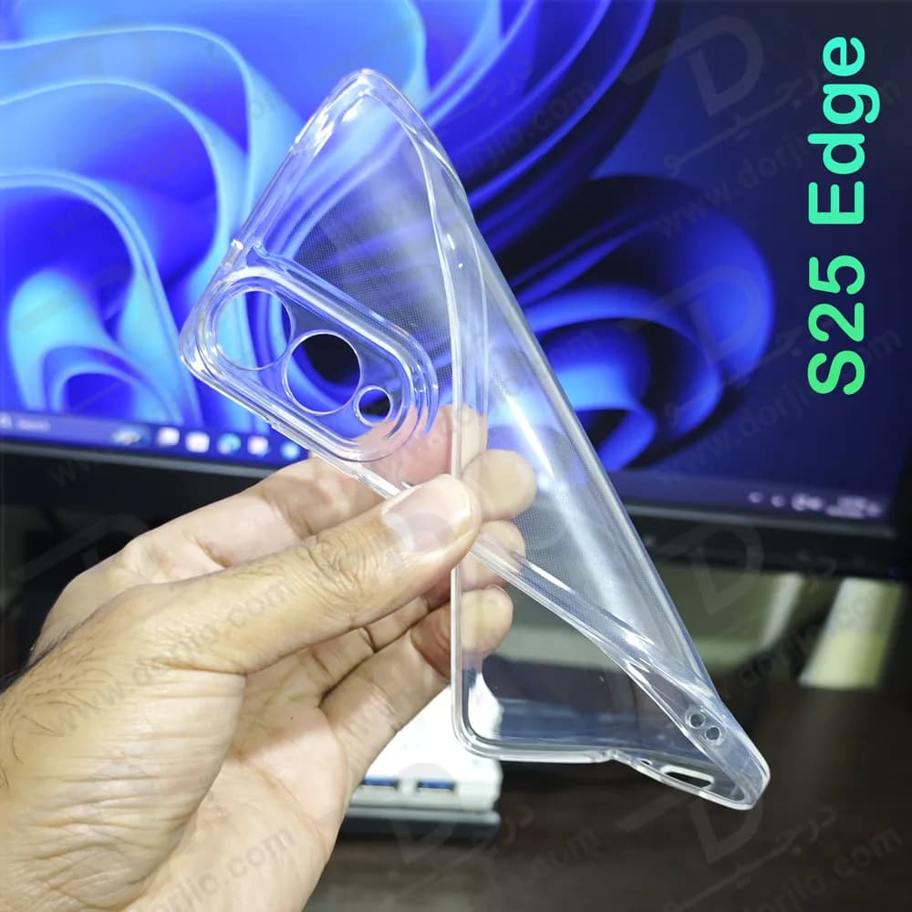 قاب ژله‌ای شفاف فول کاور Samsung Galaxy S25 Edge — تصویر ۸