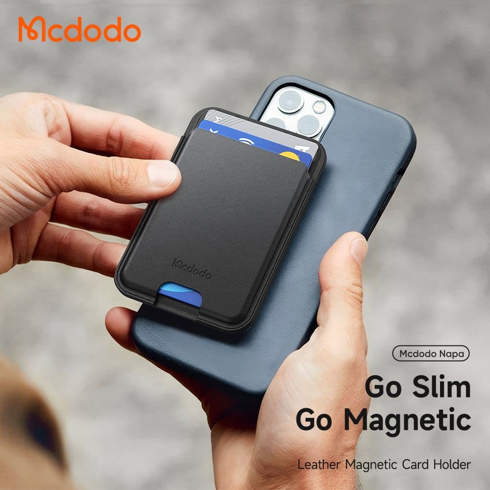 جا کارتی چرمی مگنتی با ظرفیت 3 کارت برند مک دودو مدل Mcdodo WH-7920 — تصویر ۱۲