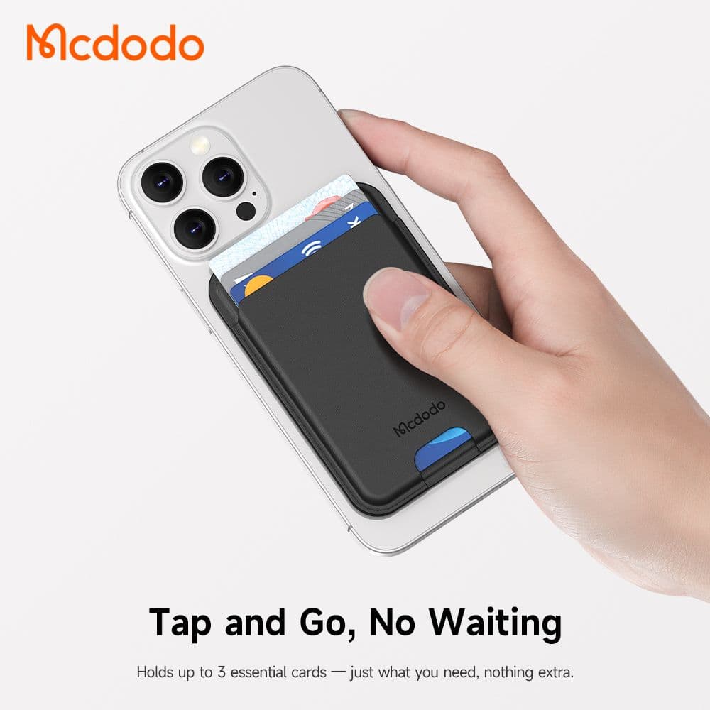 جا کارتی چرمی مگنتی با ظرفیت 3 کارت برند مک دودو مدل Mcdodo WH-7920 — تصویر ۷