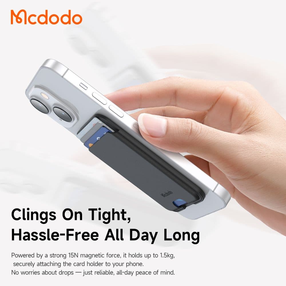 جا کارتی چرمی مگنتی با ظرفیت 3 کارت برند مک دودو مدل Mcdodo WH-7920 — تصویر ۶