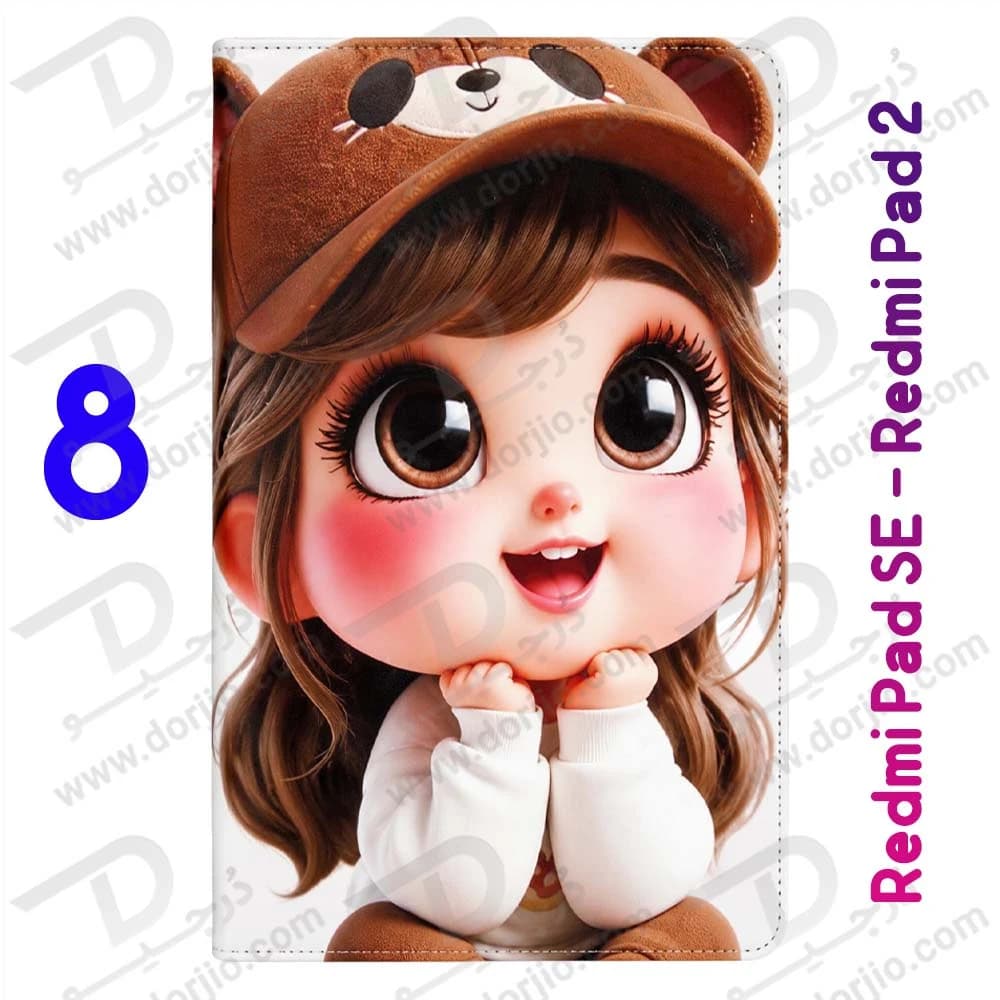 کیف Redmi Pad SE مدل طرح‌دار فانتزی چرمی دور دوخت — تصویر ۱۲