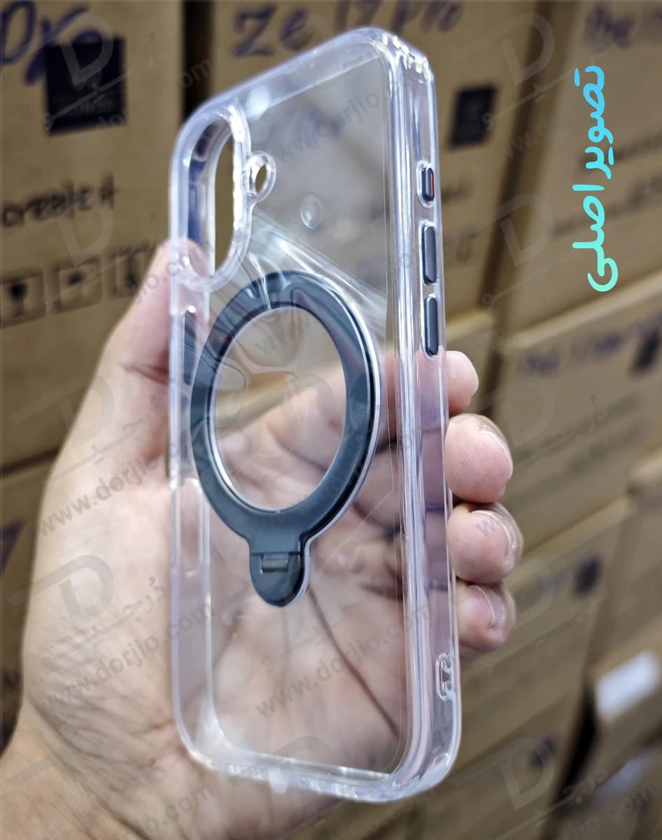 قاب شفاف رینگ استند مگنتی 360 درجه iPhone 17 مارک XUNDD سری Zero Sense — تصویر ۱۱