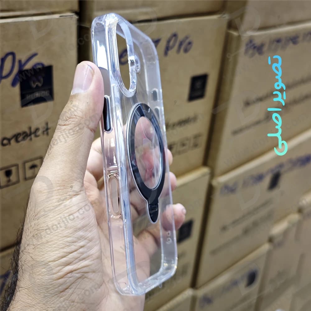 قاب شفاف رینگ استند مگنتی 360 درجه iPhone 17 مارک XUNDD سری Zero Sense — تصویر ۱۲