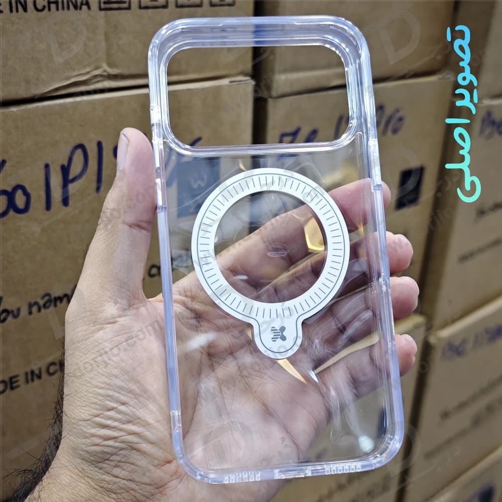 قاب شفاف رینگ استند مگنتی 360 درجه iPhone 17 Pro مارک XUNDD سری Zero Sense — تصویر ۶