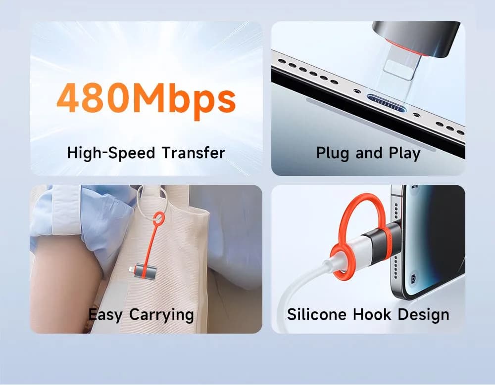 تبدیل OTG پورت USB-A به Lightning برند مک دودو مدل Mcdodo OT-2600 — تصویر ۱۱