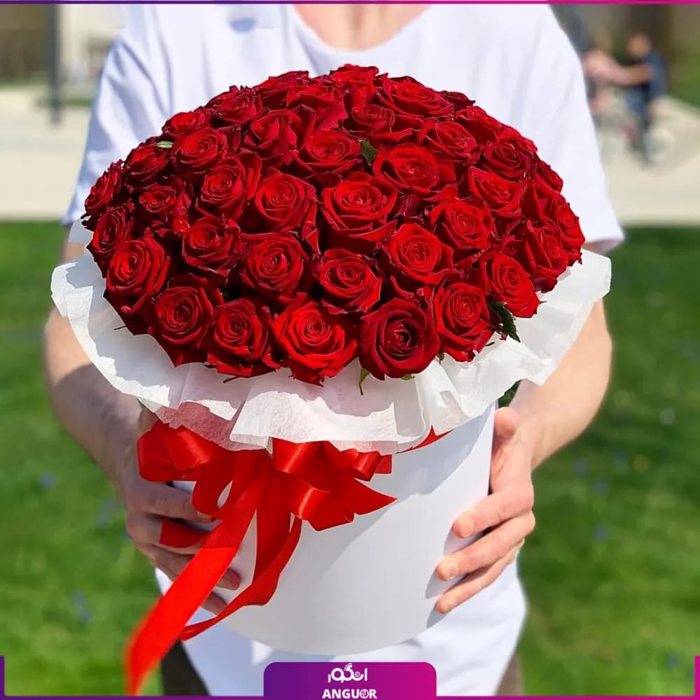 باکس گل رز 51 شاخه — تصویر ۳