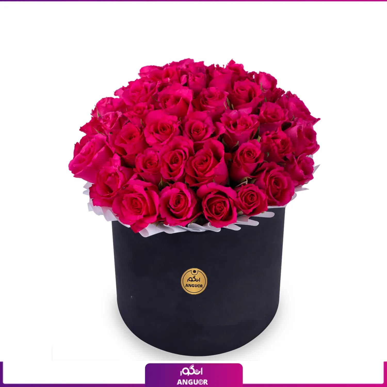 باکس گل رز قرمز 35 شاخه