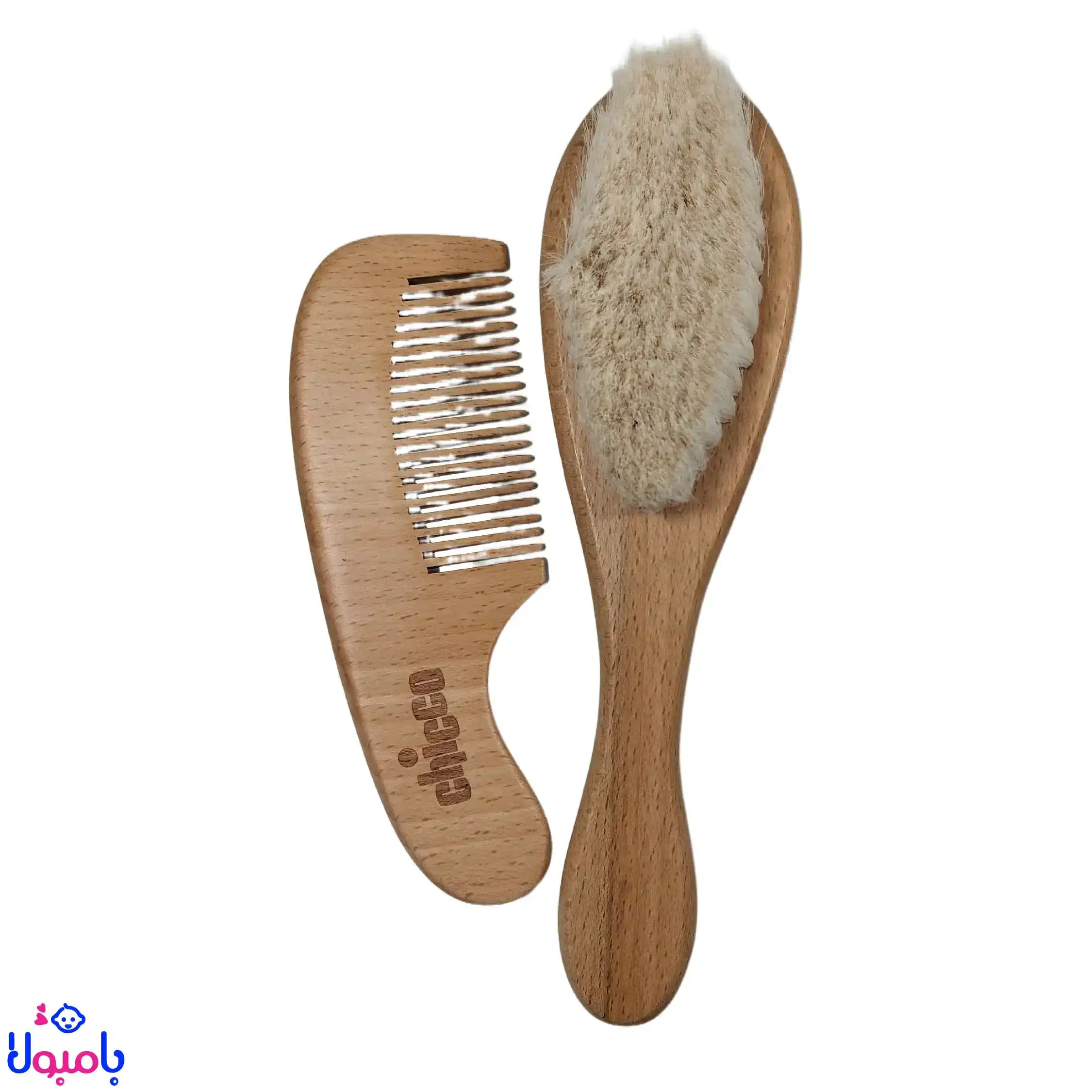 ست شانه برس چوبی چیکو 2 تکه — تصویر ۳