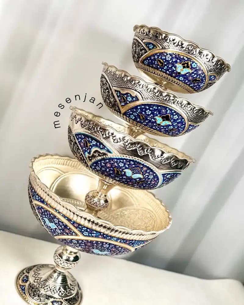 سرویس پذیرایی نقره اندود تذهیب — تصویر ۲