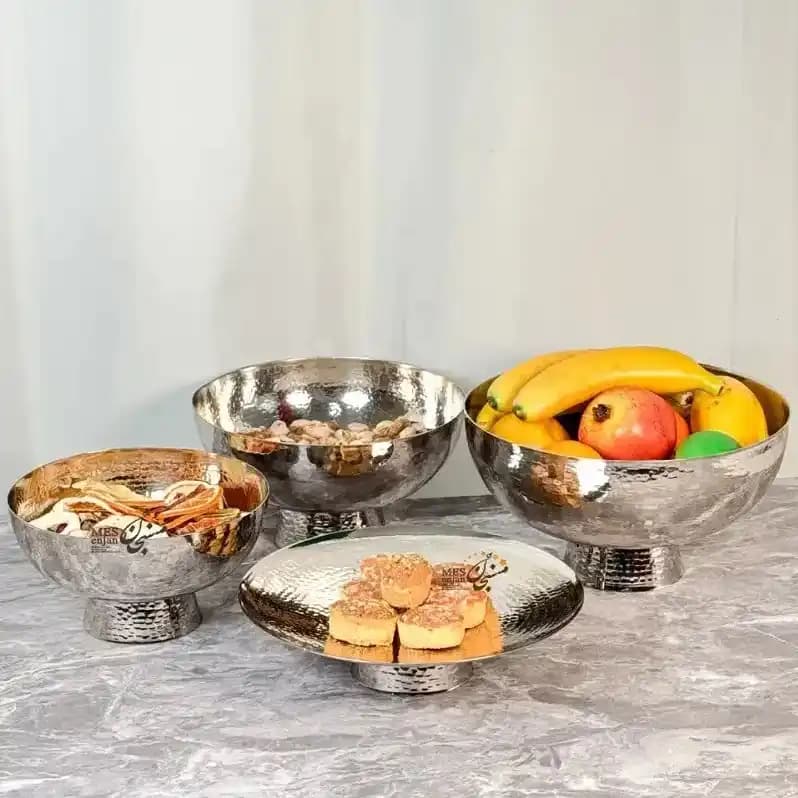 سرویس پذیرایی کروم پایه کوتاه