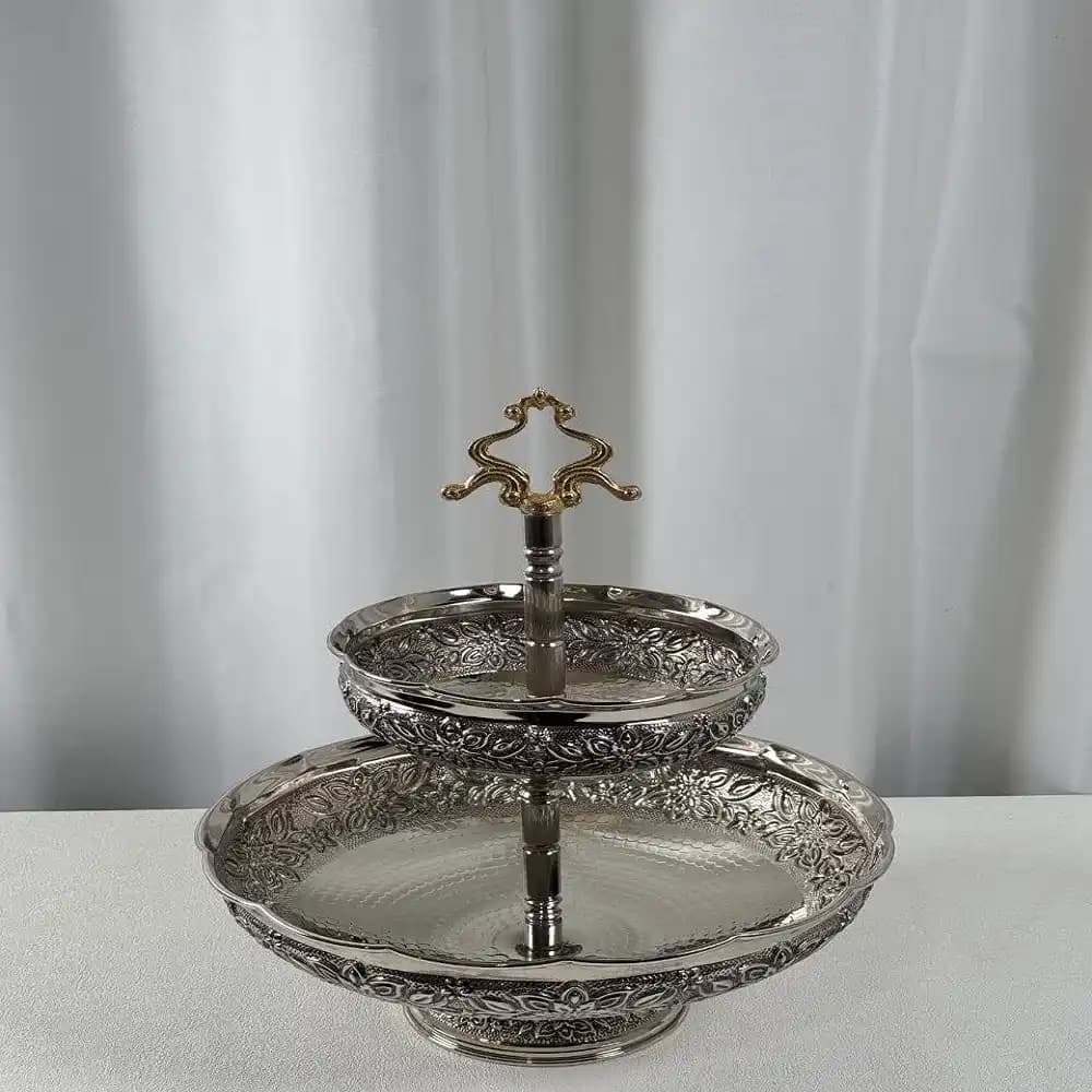میوه خوری دوطبقه کروم لونا