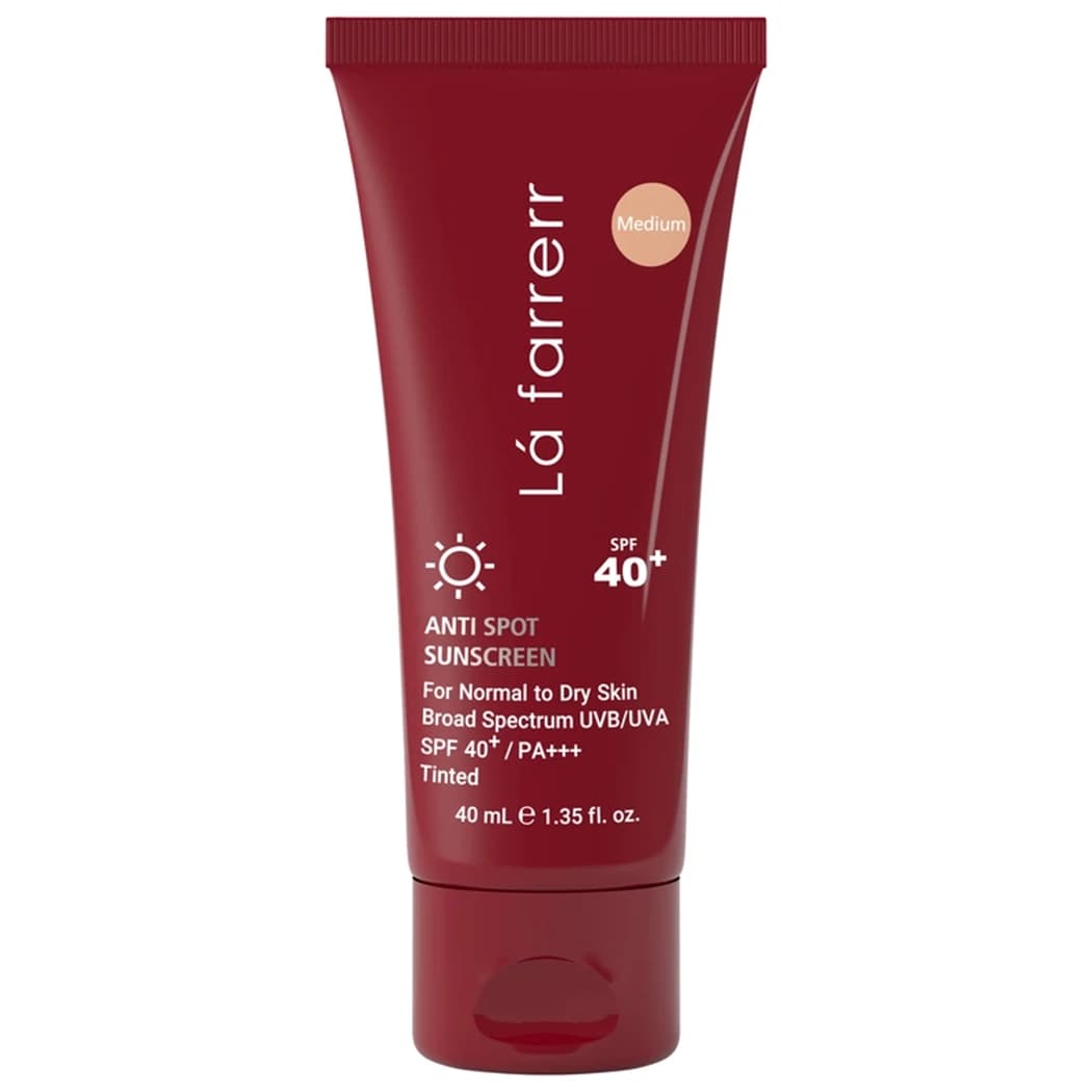 کرم ضدآفتاب و ضدلک رنگی لافارر با SPF40 مدل Medium مناسب پوست‌های خشک و معمولی حجم 40 میلی‌لیتر