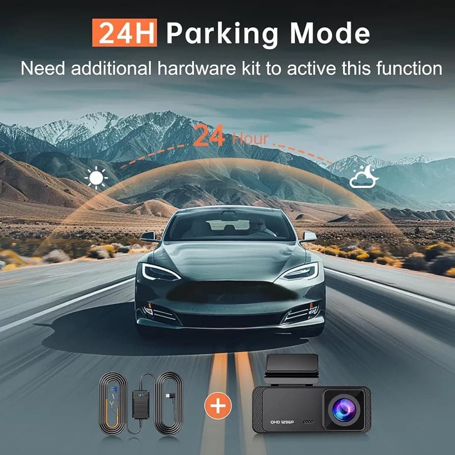 دوربین داشکم خودرو Wifi با اپلیکشن کیفیت تصویر2K طرح مخفی اورجینال امازون المان — تصویر ۶
