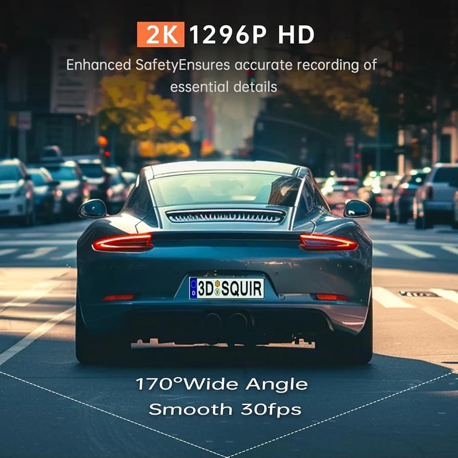 دوربین داشکم خودرو Wifi با اپلیکشن کیفیت تصویر2K طرح مخفی اورجینال امازون المان — تصویر ۵