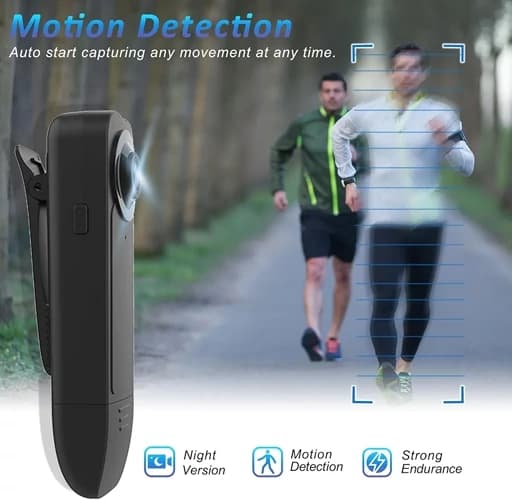 دوربین بادی کمرا کوچک و حرفه ای Mini Body Camera 1080P اورجینال امازون المان — تصویر ۷