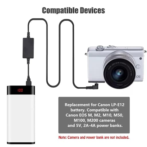 باتری برق مستقیم دوربین کانن خروجی USB اورجینال امازون المان — تصویر ۵