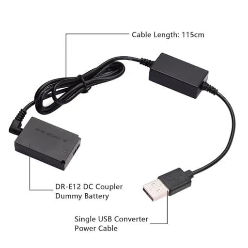 باتری برق مستقیم دوربین کانن خروجی USB اورجینال امازون المان — تصویر ۲