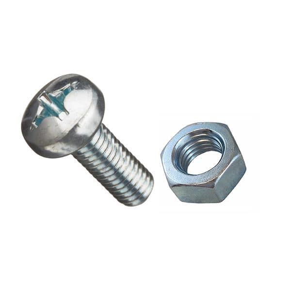 پیچ و مهره استوانه نمره 5 سایز 25 میلیمتر مجموعه 40 عددی