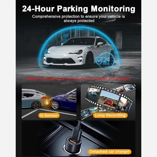 دوربین ثبت وقایع 4k وایفا. تایم لپس همراه با رم 64گیگ دوربین دنده عقب ضبط 24 ساعته اورجینال امازون المان — تصویر ۷