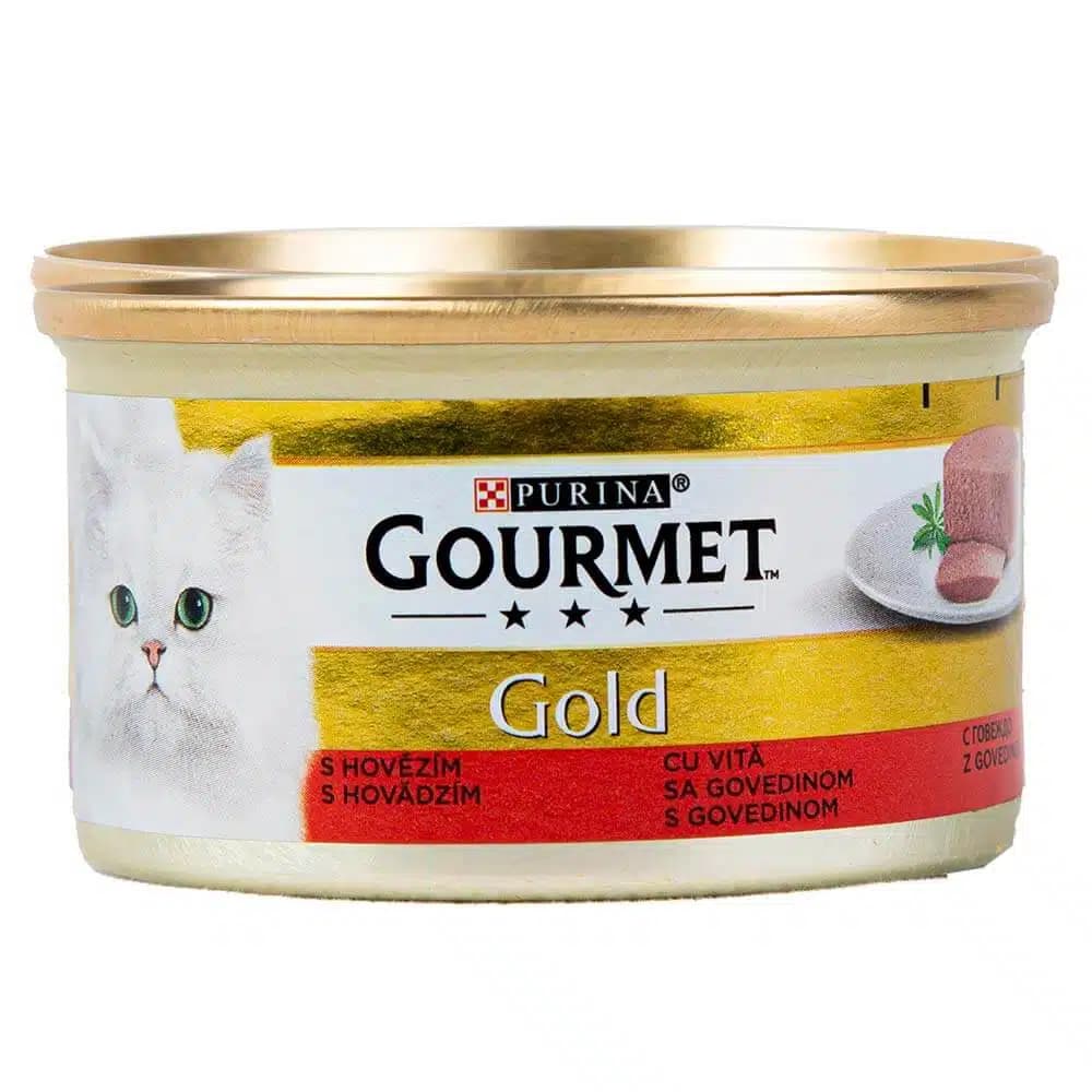 کنسرو گربه گورمت گلد بیف پته 85 گرمی — تصویر ۲