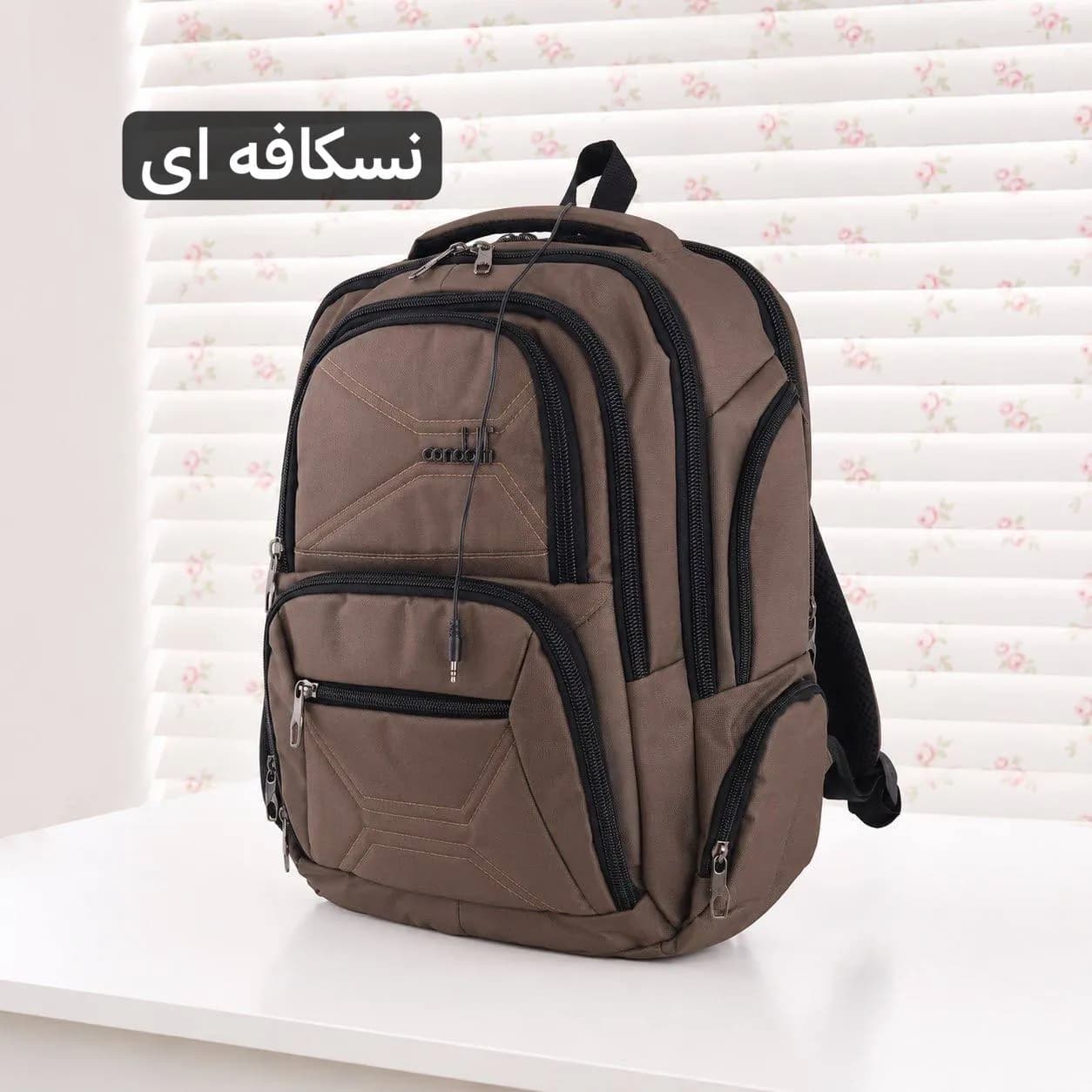 کوله پشتی برزنت روزمره و مدرسه دانشگاه جیب دار — تصویر ۶