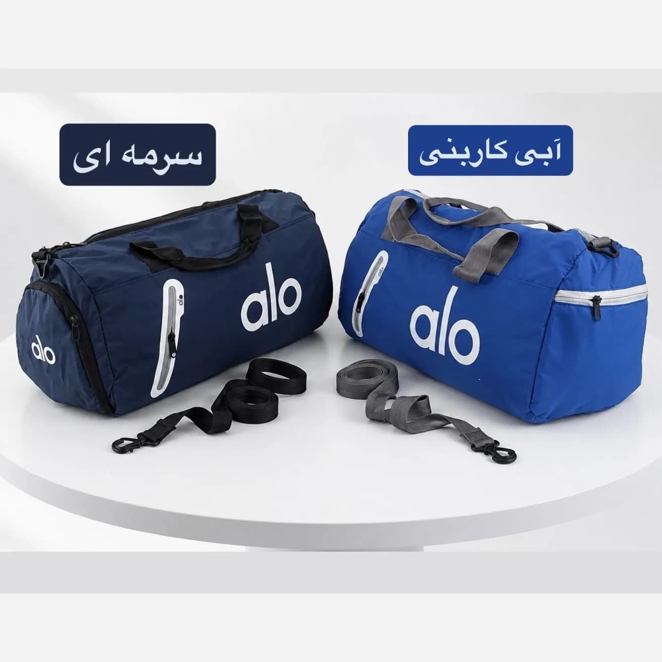 ساک ورزشی و مسافرتی پارچه ای سه بند با جیب بیرونی و زیپ — تصویر ۲